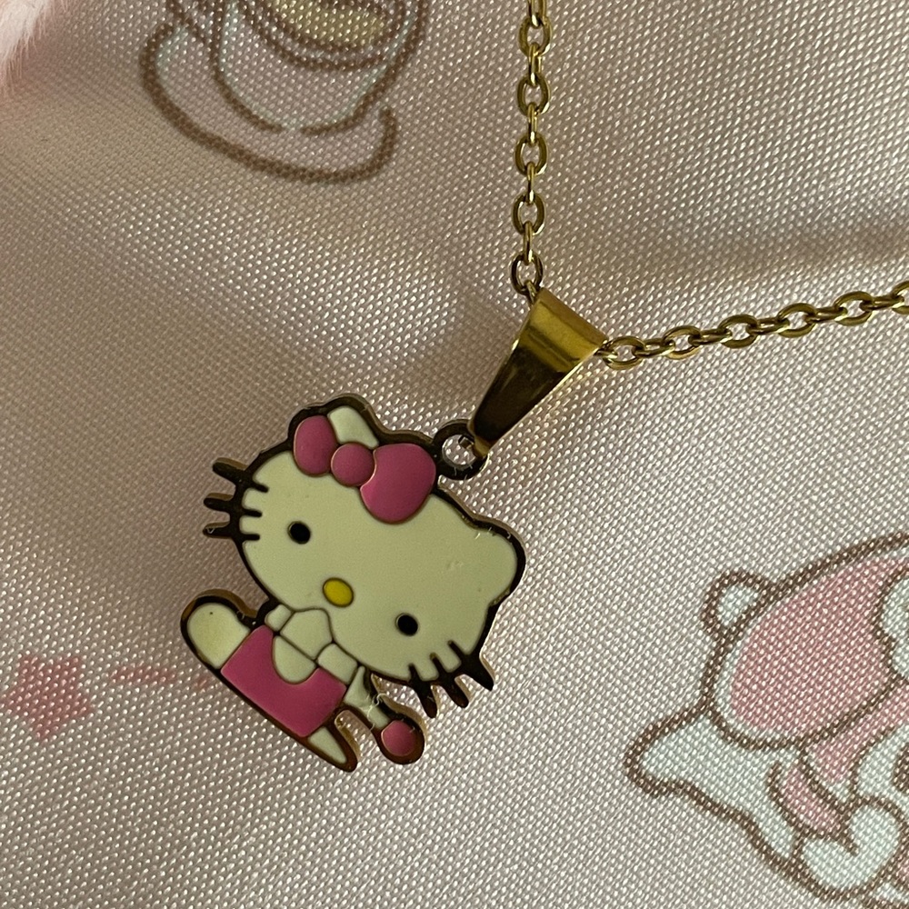 Hello Kitty Pendant Necklace stainless steel